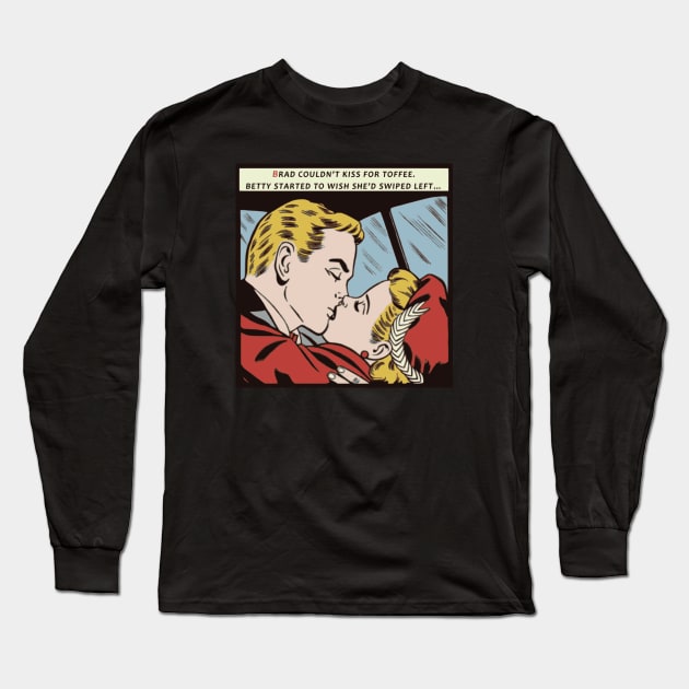 Comic Book Romance - Betty & Brad No 1 Long Sleeve T-Shirt by TimeTravellers